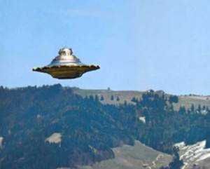 Unidentified flying object, photo by Billy Meier.